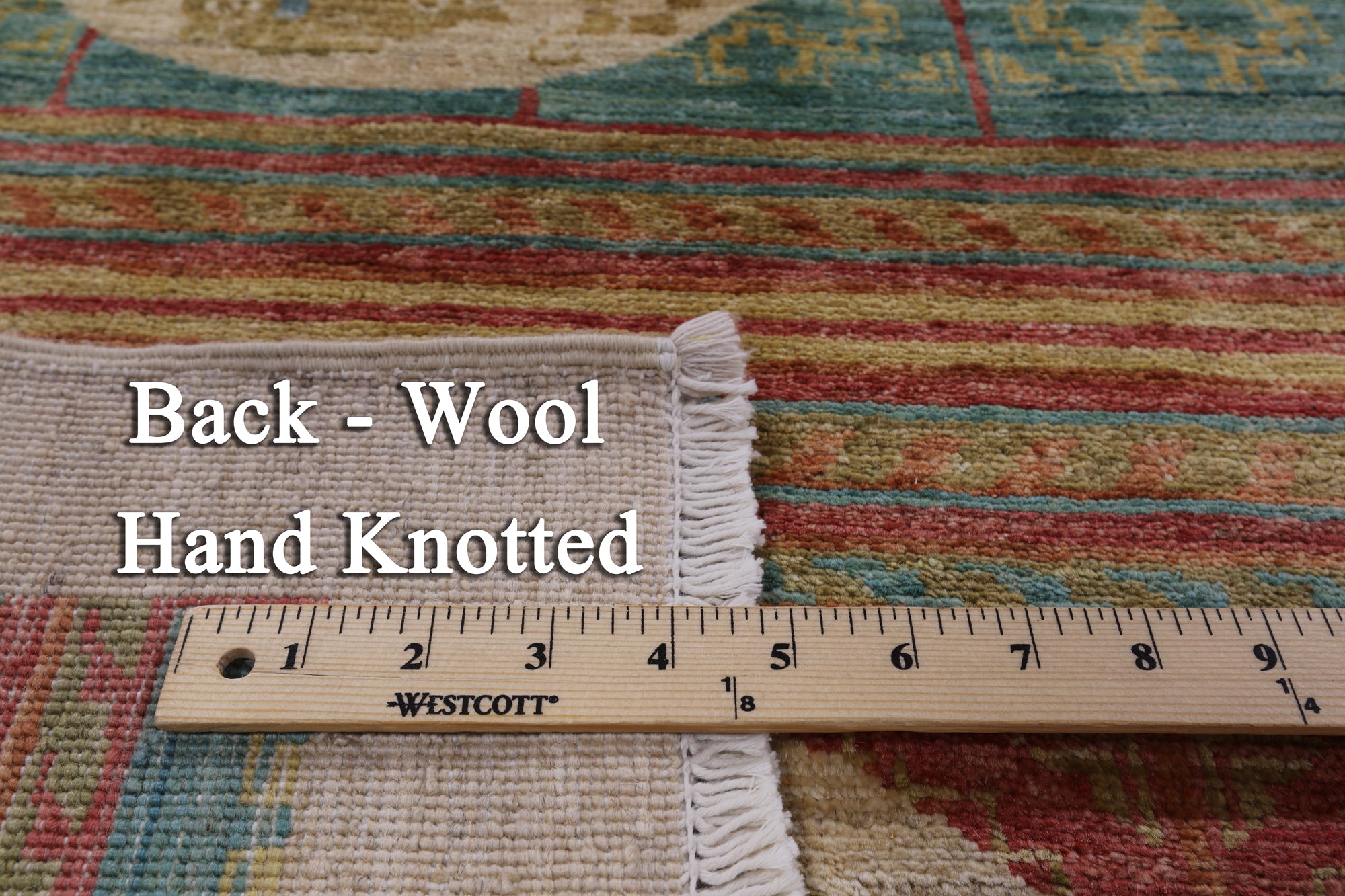 William Morris Hand Knotted Wool Rug - 9' 0" X 11' 9" - Golden Nile