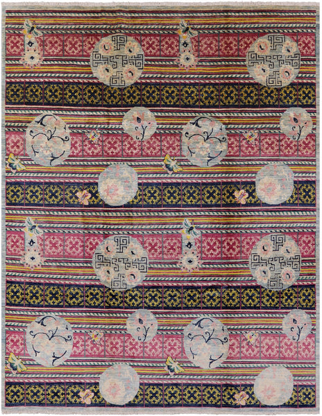 Modern Handmade Wool Area Rug - 7' 10" X 10' 2" - Golden Nile