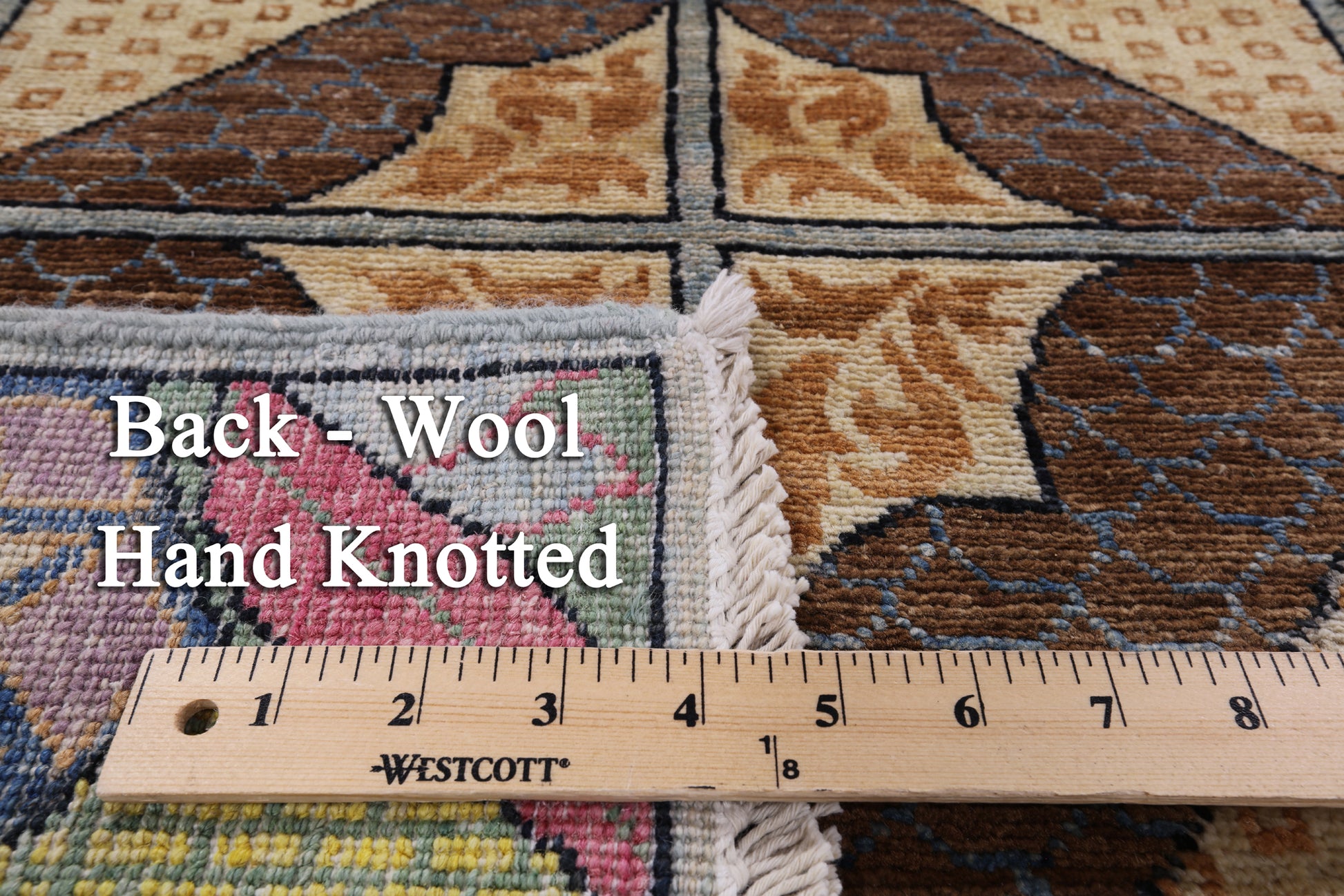 William Morris Handmade Wool Area Rug - 6' 2" X 8' 3" - Golden Nile