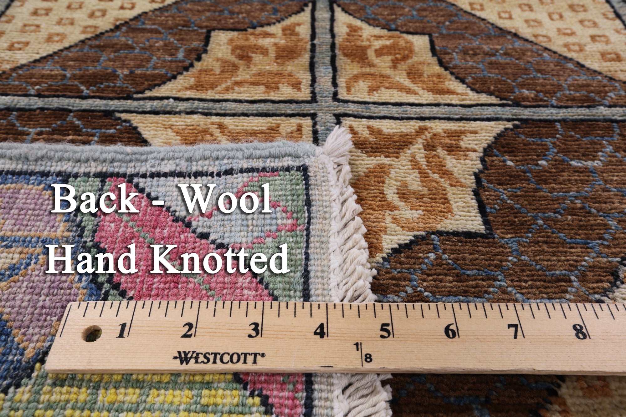 William Morris Handmade Wool Area Rug - 6' 2" X 8' 3" - Golden Nile