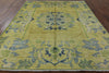 Oriental Flowered Hand Knotted Area Rug 8 x 10 - Golden Nile