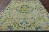 Flowered Persian Art Deco Area Rug 8 x 10 - Golden Nile