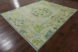 Flowered Persian Art Deco Area Rug 8 x 10 - Golden Nile