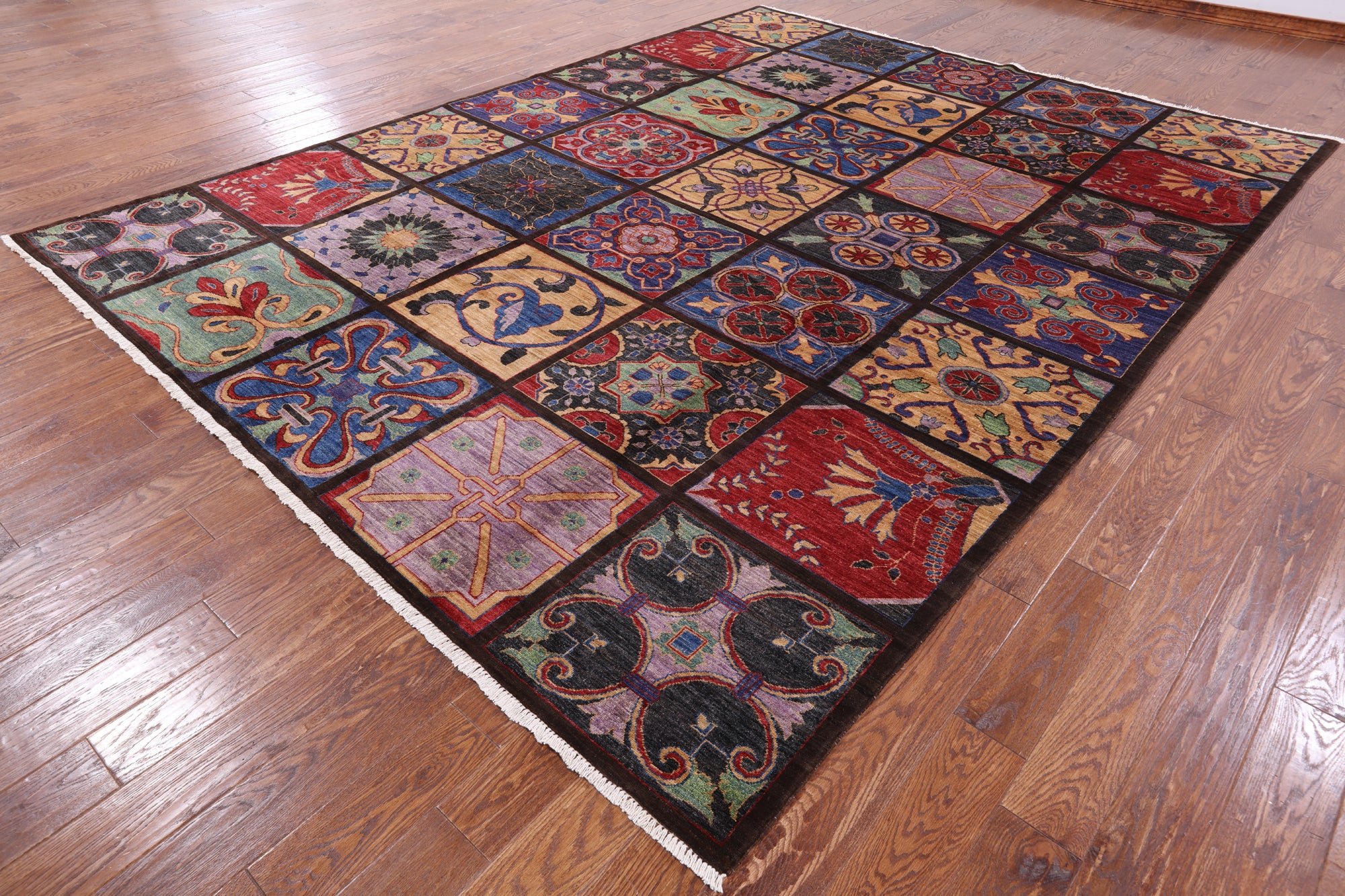 William Morris Handmade Wool Area Rug - 9' 1" X 11' 10" - Golden Nile