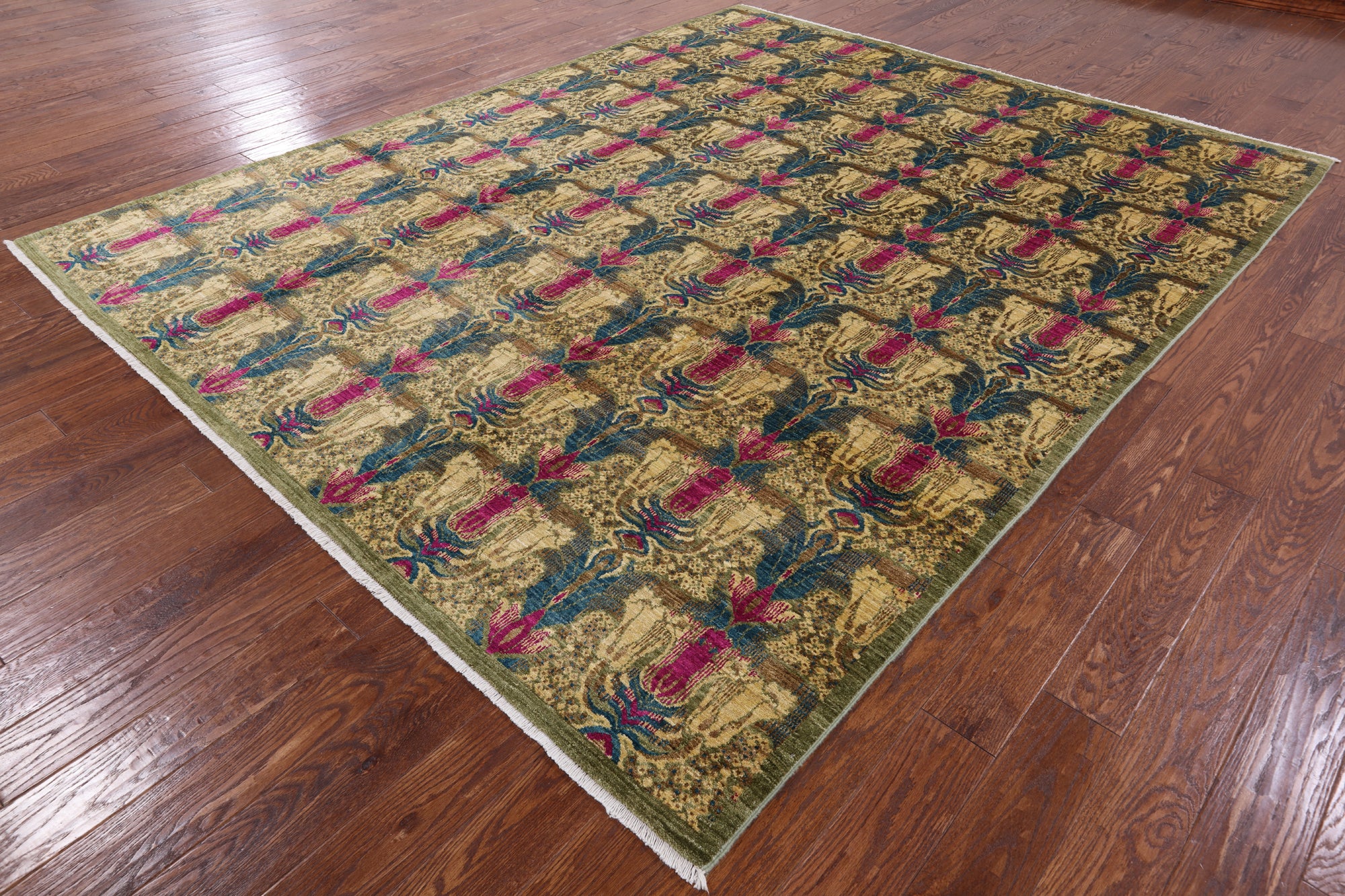 William Morris Hand Knotted Wool Area Rug - 8' 2" X 10' 2" - Golden Nile
