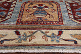 Persian Fine Serapi Handmade Wool Area Rug - 4' 1" X 6' 1" - Golden Nile