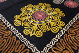 Black William Morris Hand Knotted Wool Area Rug - 9' 1" X 12' 4" - Golden Nile