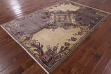 William Morris Handmade Wool Area Rug - 6' 2" X 9' 2" - Golden Nile