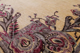 William Morris Handmade Wool Area Rug - 6' 2" X 9' 2" - Golden Nile