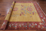 William Morris Handmade Wool Area Rug - 10' 0" X 13' 10" - Golden Nile