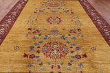 William Morris Handmade Wool Area Rug - 10' 0" X 13' 10" - Golden Nile