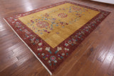 William Morris Handmade Wool Area Rug - 10' 0" X 13' 10" - Golden Nile