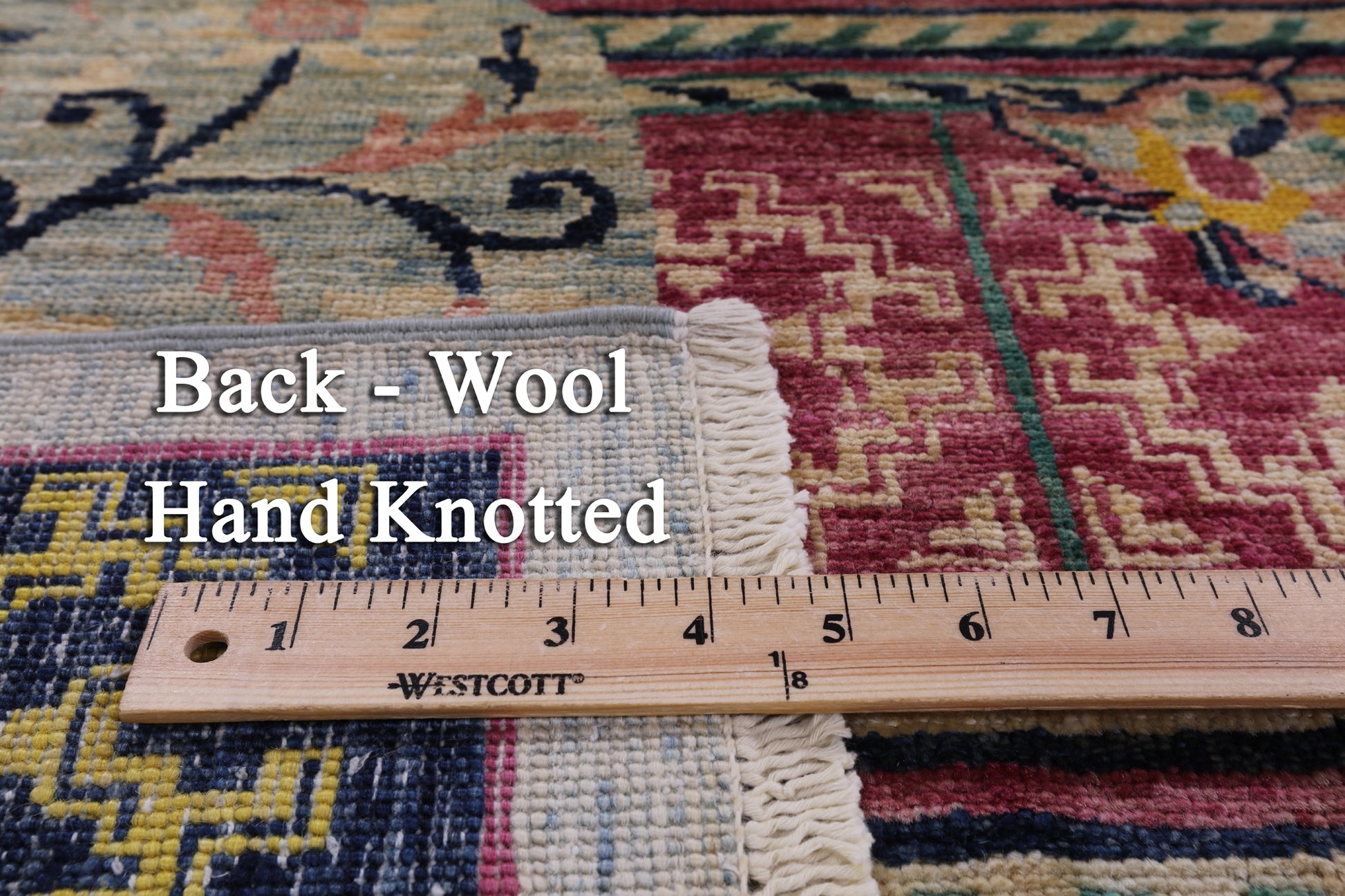 William Morris Handmade Wool Rug  - 7' 10" X 10' 7" - Golden Nile
