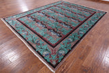 William Morris Hand Knotted Wool Area Rug - 8' 10" X 11' 8" - Golden Nile