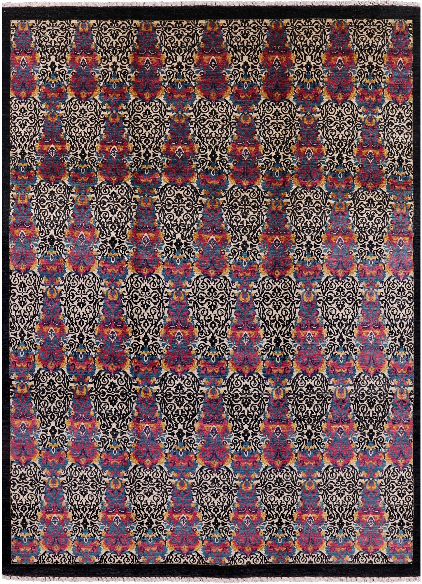 William Morris Handmade Wool Area Rug - 8' 10" X 11' 10" - Golden Nile
