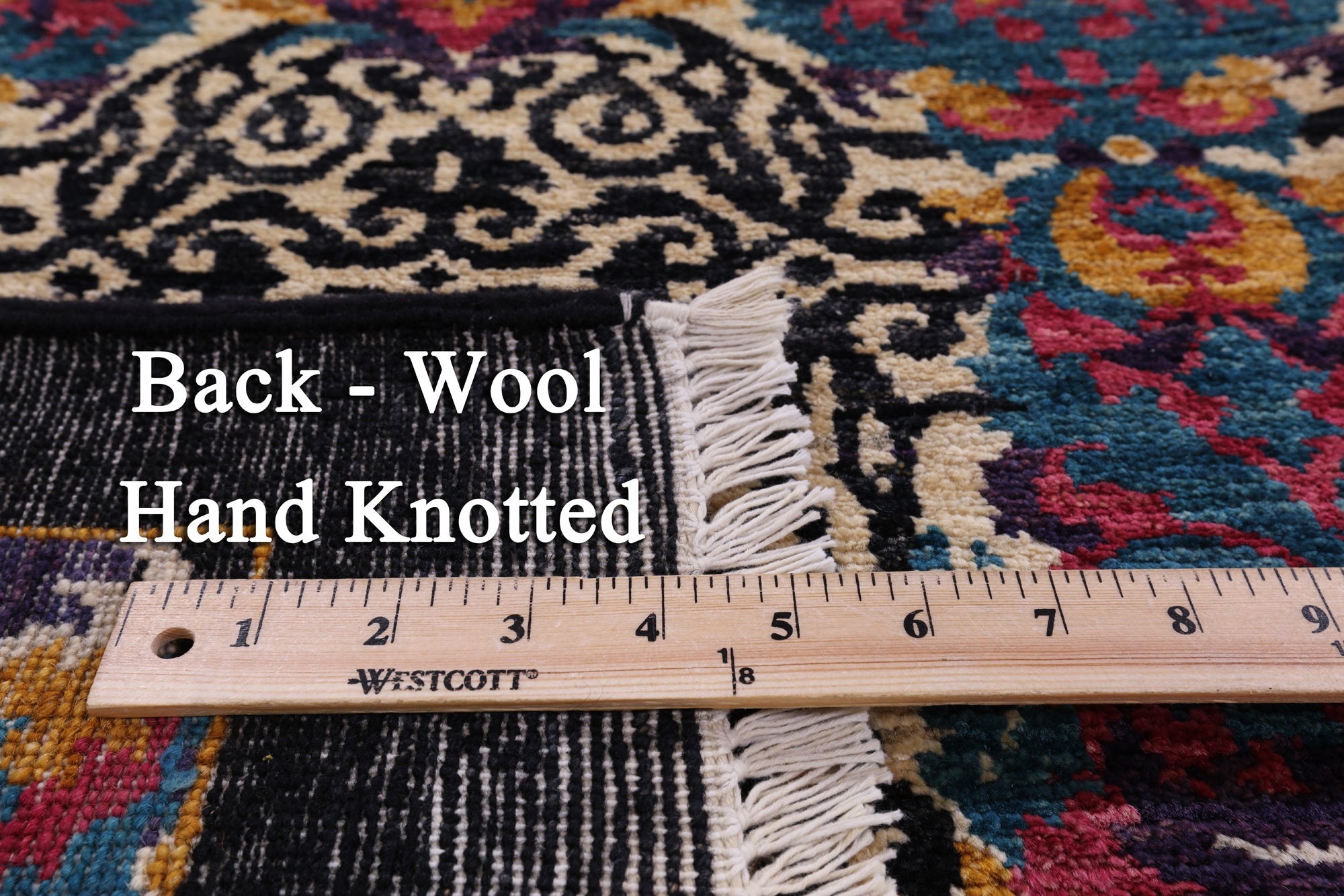 William Morris Handmade Wool Area Rug - 8' 10" X 11' 10" - Golden Nile