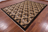 Brown William Morris Hand Knotted Wool Rug - 8' 10" X 11' 6" - Golden Nile