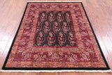 William Morris Handmade Wool Rug - 4' 7" X 6' 2" - Golden Nile