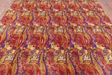 William Morris Hand Knotted Wool Rug - 7' 10" X 9' 7" - Golden Nile
