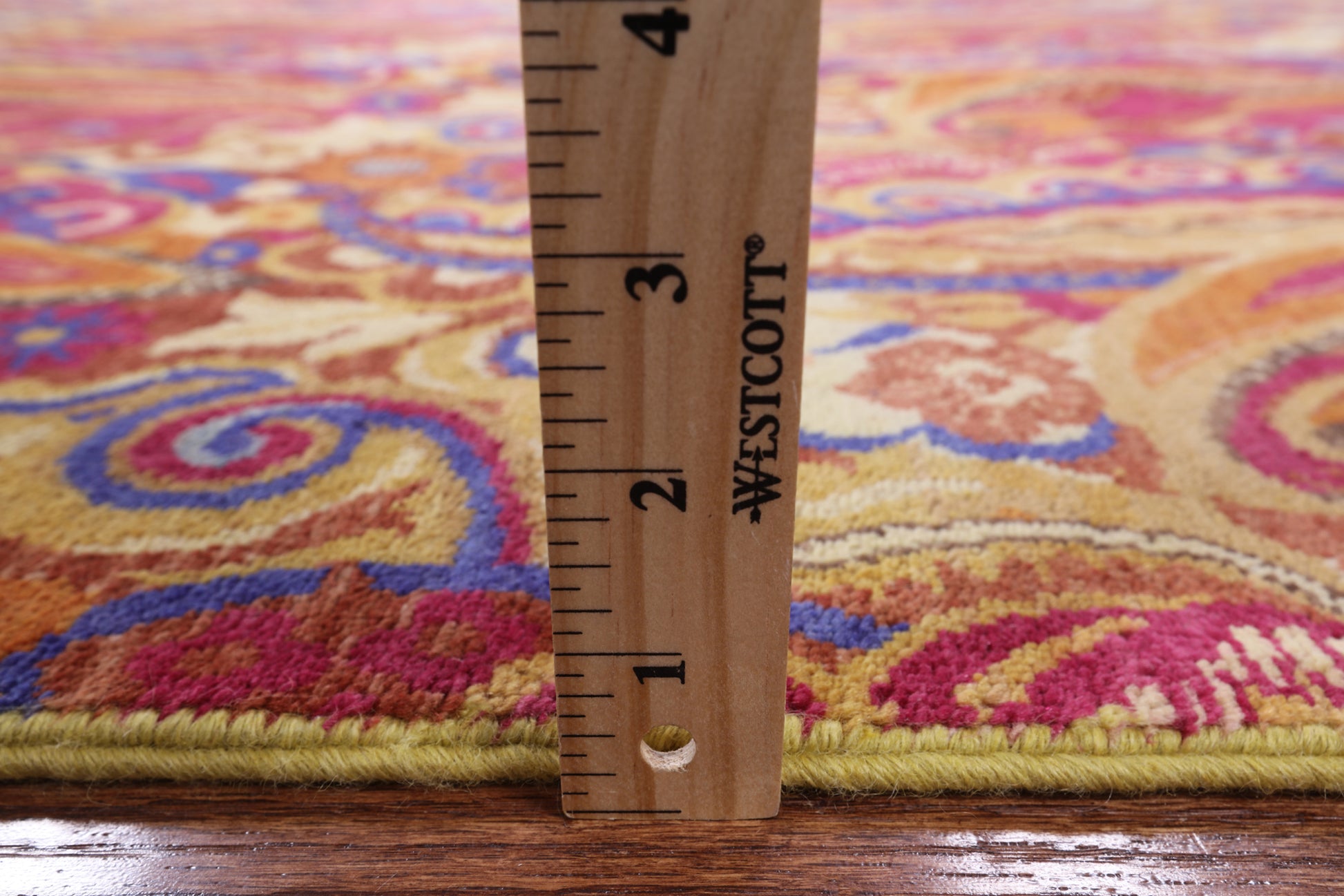 William Morris Hand Knotted Wool Rug - 7' 10" X 9' 7" - Golden Nile
