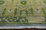 5 X 10 Hand Knotted Oriental Garden Design Area Rug - Golden Nile