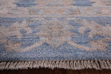 Blue Turkish Oushak Handmade Wool Area Rug - 4' 2" X 6' 1" - Golden Nile