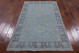 White Wash Peshawar Hand Knotted Wool Rug - 3' 10" X 6' 2" - Golden Nile