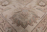 Ivory Peshawar Handmade Wool Rug - 9' 1" X 12' 0" - Golden Nile