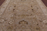 Peshawar Hand Knotted Wool Area Rug - 9' 1" X 12' 5" - Golden Nile