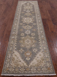 Grey Peshawar Handmade Wool Runner Rug - 2' 5" X 9' 10" - Golden Nile