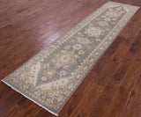 Grey Peshawar Handmade Wool Runner Rug - 2' 5" X 9' 10" - Golden Nile