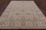 Ivory Turkish Oushak Hand Knotted Wool Area Rug - 8' 2" X 10' 0" - Golden Nile