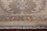 Ivory Turkish Oushak Hand Knotted Wool Area Rug - 8' 2" X 10' 0" - Golden Nile