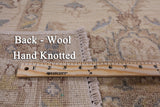 Ivory Turkish Oushak Hand Knotted Wool Area Rug - 8' 2" X 10' 0" - Golden Nile