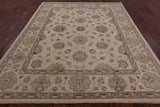 Ivory Turkish Oushak Handmade Wool Area Rug - 8' 3" X 9' 10" - Golden Nile