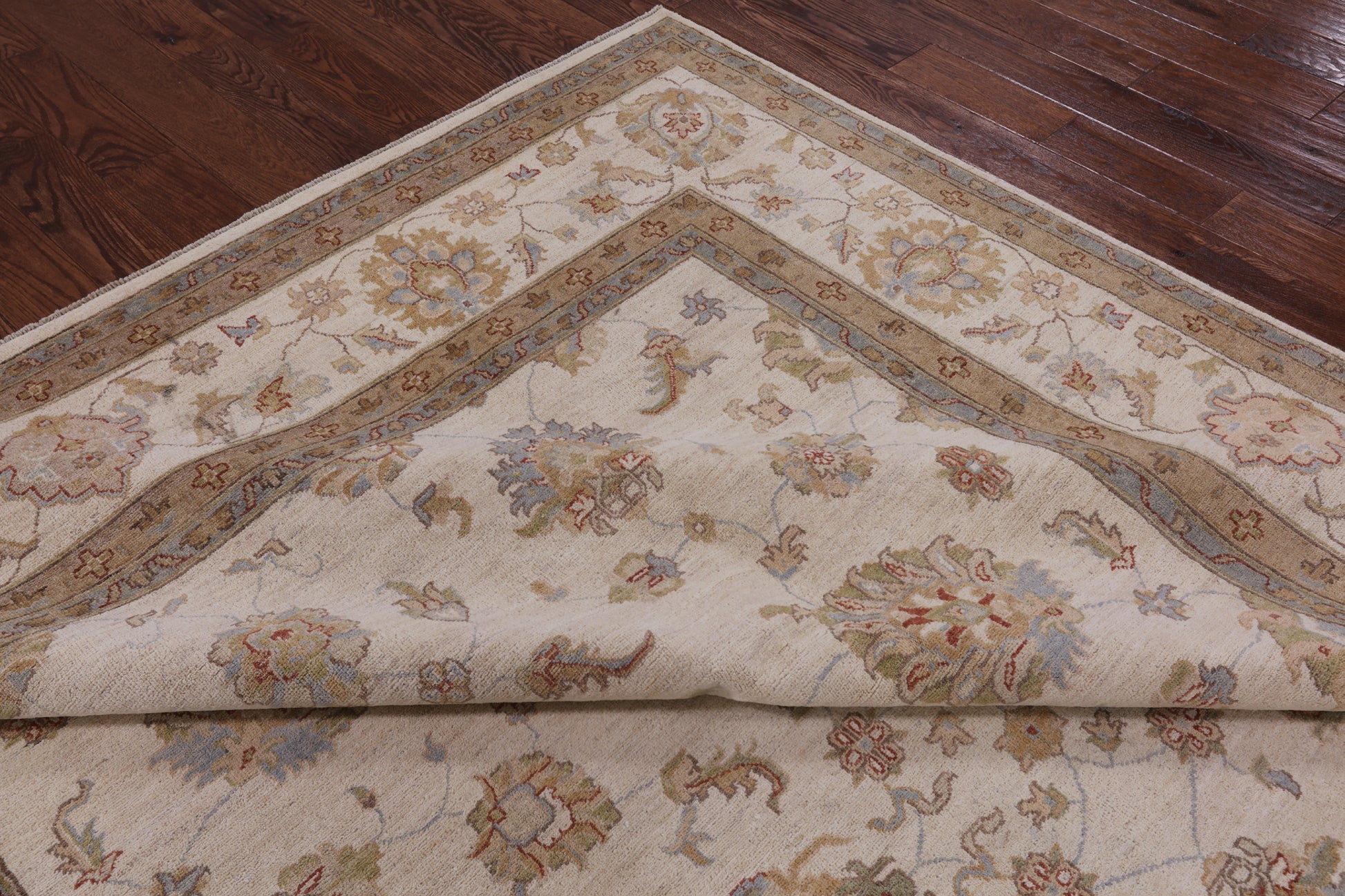 Ivory Persian Hand Knotted Wool Area Rug - 8' 10" X 12' 5" - Golden Nile