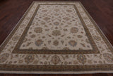 Ivory Persian Hand Knotted Wool Area Rug - 8' 10" X 12' 5" - Golden Nile