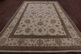 Ivory Persian Hand Knotted Wool Area Rug - 8' 10" X 12' 5" - Golden Nile