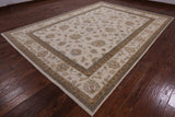 Ivory Persian Hand Knotted Wool Area Rug - 8' 10" X 12' 5" - Golden Nile