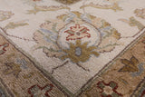 Ivory Persian Hand Knotted Wool Area Rug - 8' 10" X 12' 5" - Golden Nile