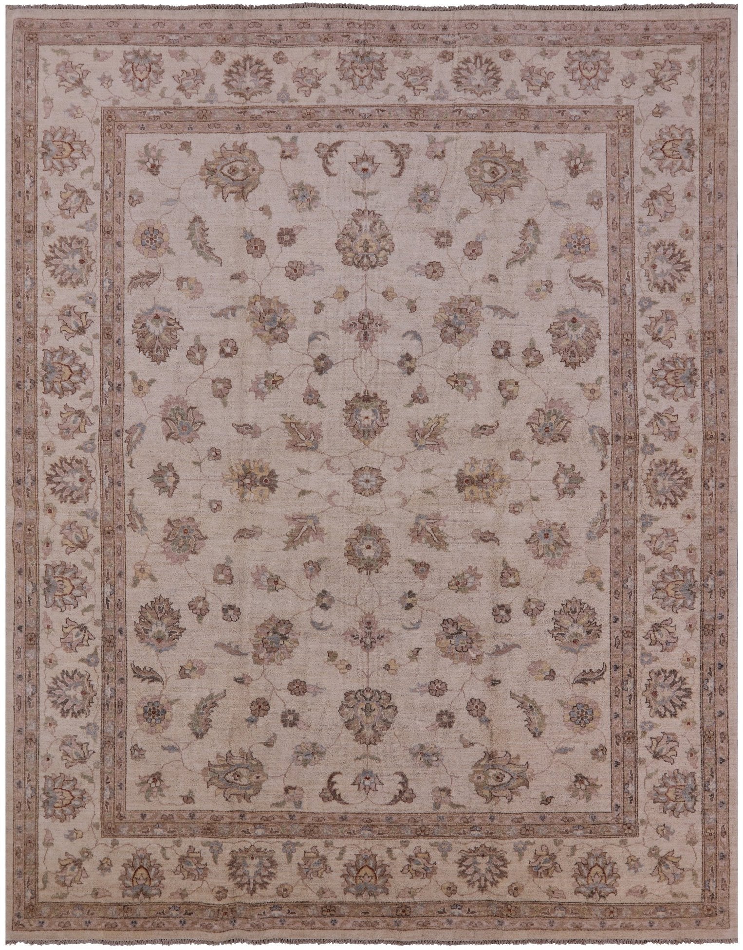 Ivory Persian Handmade Area Rug - 8' 1" X 10' 1" - Golden Nile