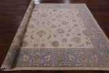 Ivory Persian Hand Knotted Wool Area Rug - 8' 2" X 9' 10" - Golden Nile