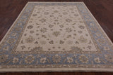 Ivory Persian Hand Knotted Wool Area Rug - 8' 2" X 9' 10" - Golden Nile