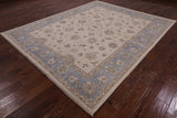 Ivory Persian Hand Knotted Wool Area Rug - 8' 2" X 9' 10" - Golden Nile