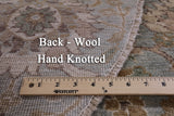 Round Peshawar Handmade Wool Rug - 6' 3" X 6' 3" - Golden Nile