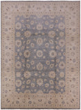 Grey Turkish Oushak Handmade Wool Rug - 8' 10" X 12' 1" - Golden Nile