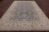 Grey Turkish Oushak Handmade Wool Rug - 8' 10" X 12' 1" - Golden Nile