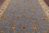 9 x 12 Blue Oushak Hand Knotted Oriental Rug - Golden Nile