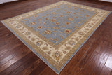 9 x 12 Blue Oushak Hand Knotted Oriental Rug - Golden Nile