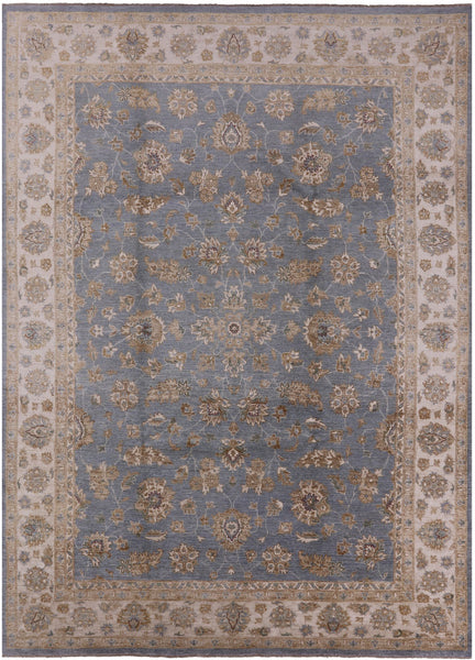 Turkish Oushak Hand Knotted Wool Rug - 9' 1" X 12' 8" - Golden Nile